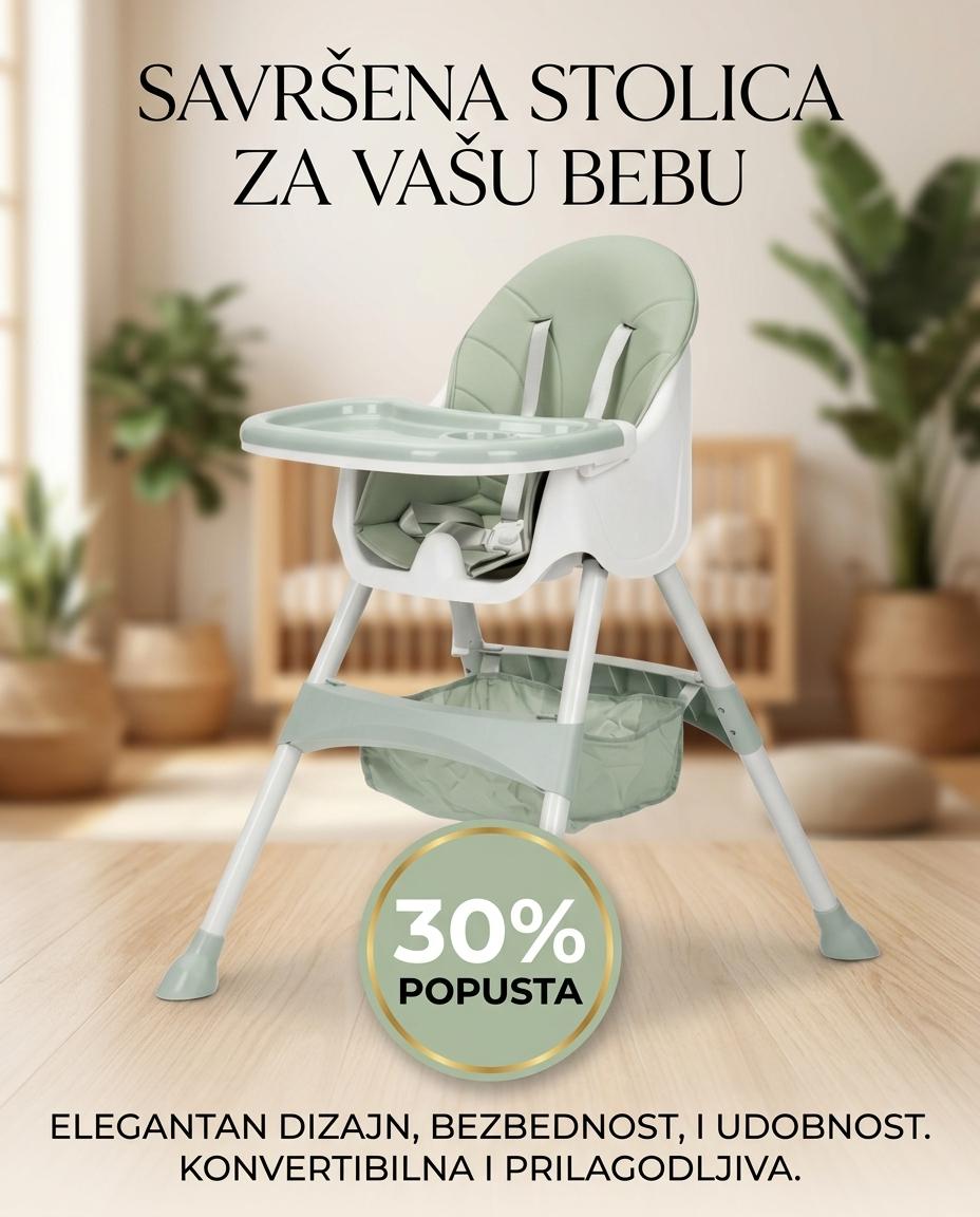 STOLICA ZA HRANJENJE 2u1 ERGO AZURE STOLICA ZA HRANJENJE 2u1 ERGO AZURE